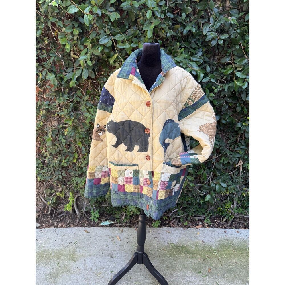 Upcycled Chore Coat - Critter Core Quilt
