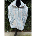 Upcycled Quilt Full Zip Vest - Cats & Star