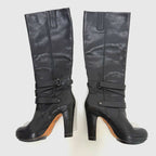 BCBG Mandy boot - Leather knee-high Moto Boots With Rubber Heel Cap